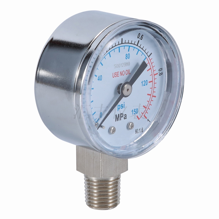 不锈钢禁油压力表